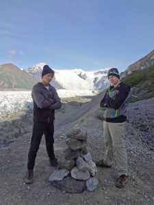 Wrangell-St. Elias - Boys at the end of the Root Glacier Trail