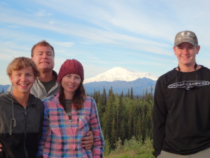 Wrangell-St. Elias - Family Photo in Slana with Mount Sanford