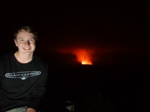 Hawai'i Volcanoes - Winston with the Halema'uma'u Crater Glow