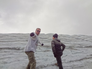 Kenai Fjords - Dad and Luke on the Harding Icefield