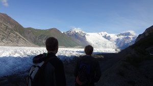 Wrangell-St. Elias - Boys on the Root Glacier Trail