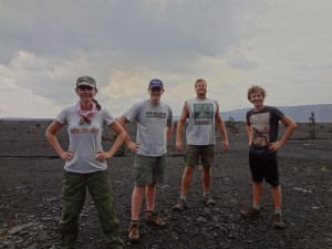 Hawai'i Volcanoes - Family on the Kilauea Caldera